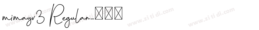 mimayv3 Regular字体转换